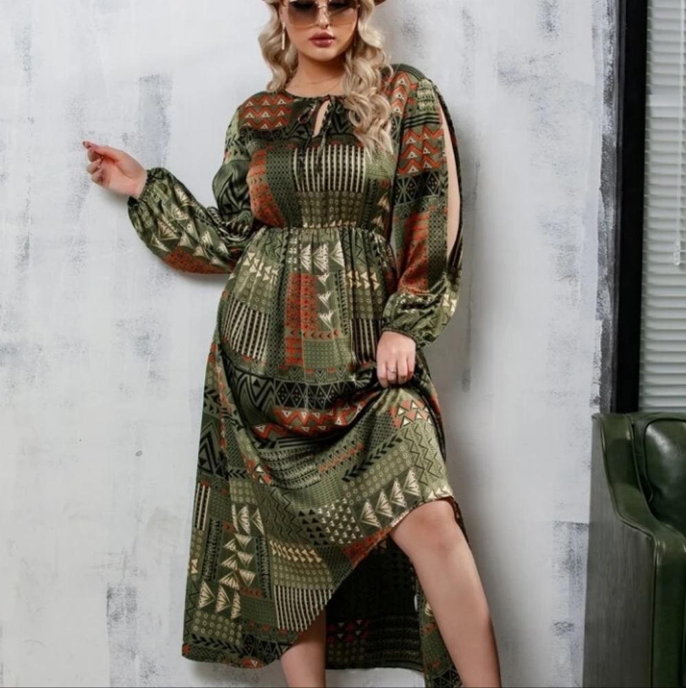 Geo Print Dress